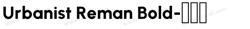 Urbanist Reman Bold字体转换